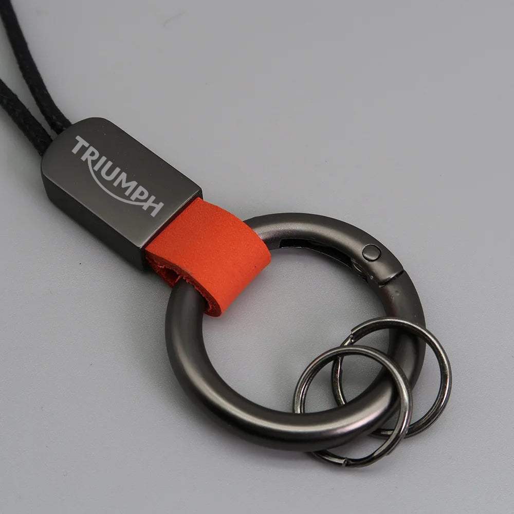Triumph Leather Keychain