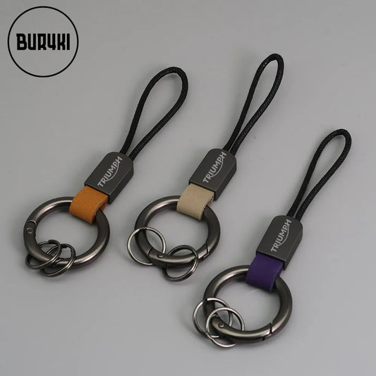 Triumph Leather Keychain
