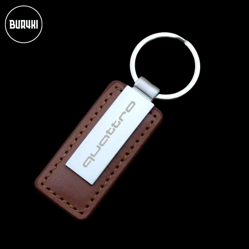 Audi Quattro Leather Keychain