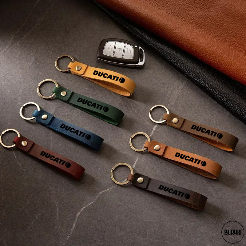 Ducati Leather Keychain