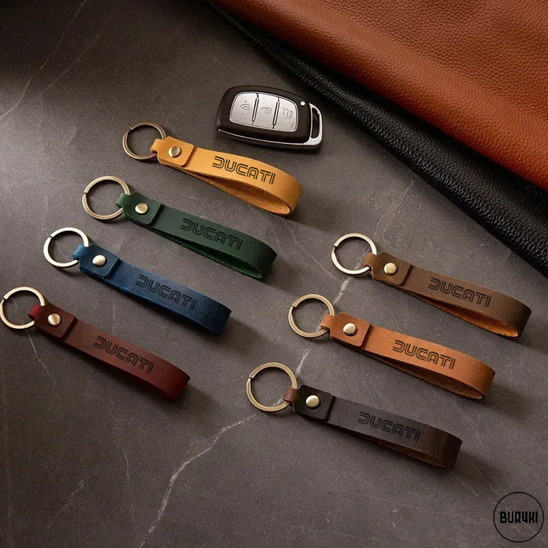 Ducati Leather Keychain