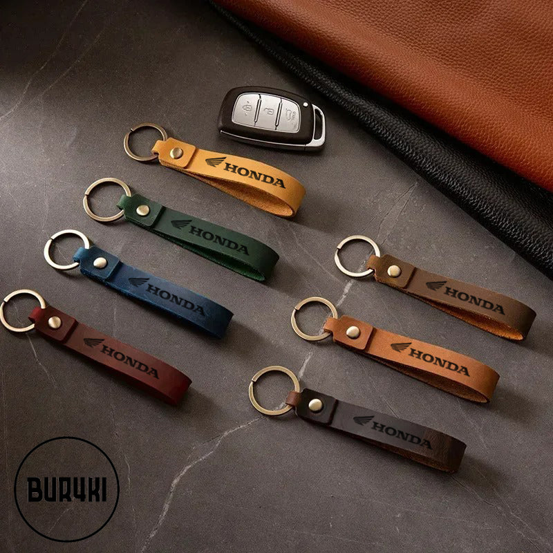 Honda Leather Keychain