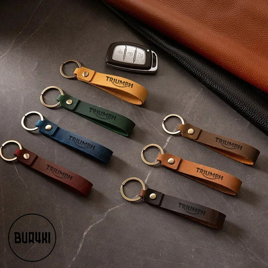 Triumph Leather Keychain