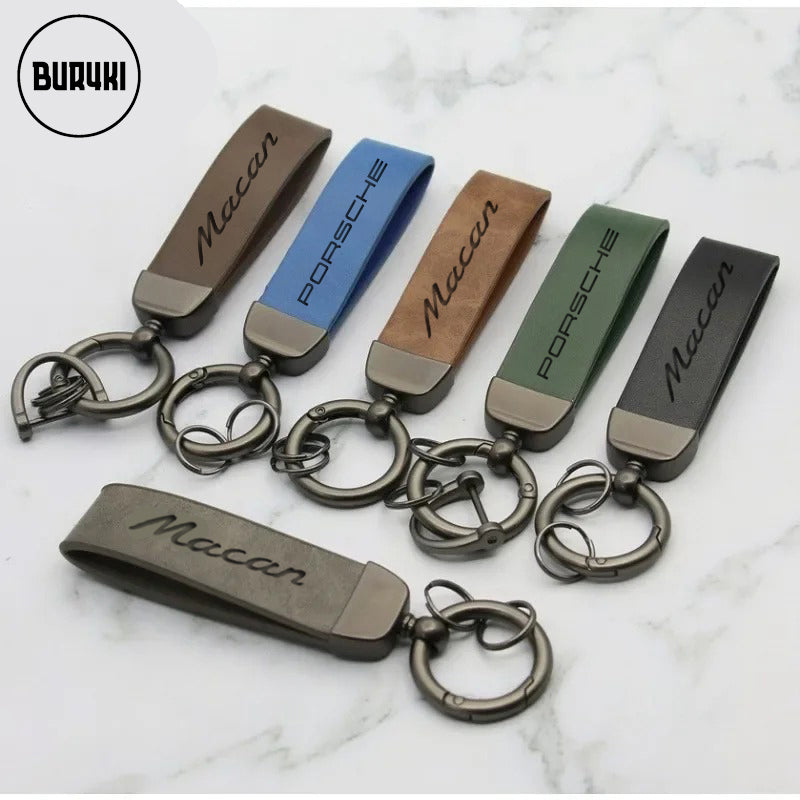 Porsche Macan Leather Keychain