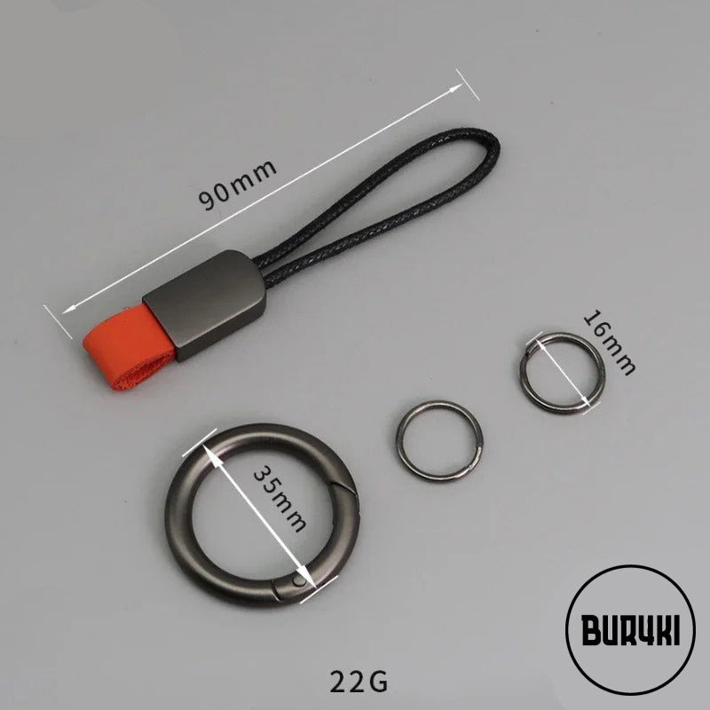 Porsche Leather Keychain
