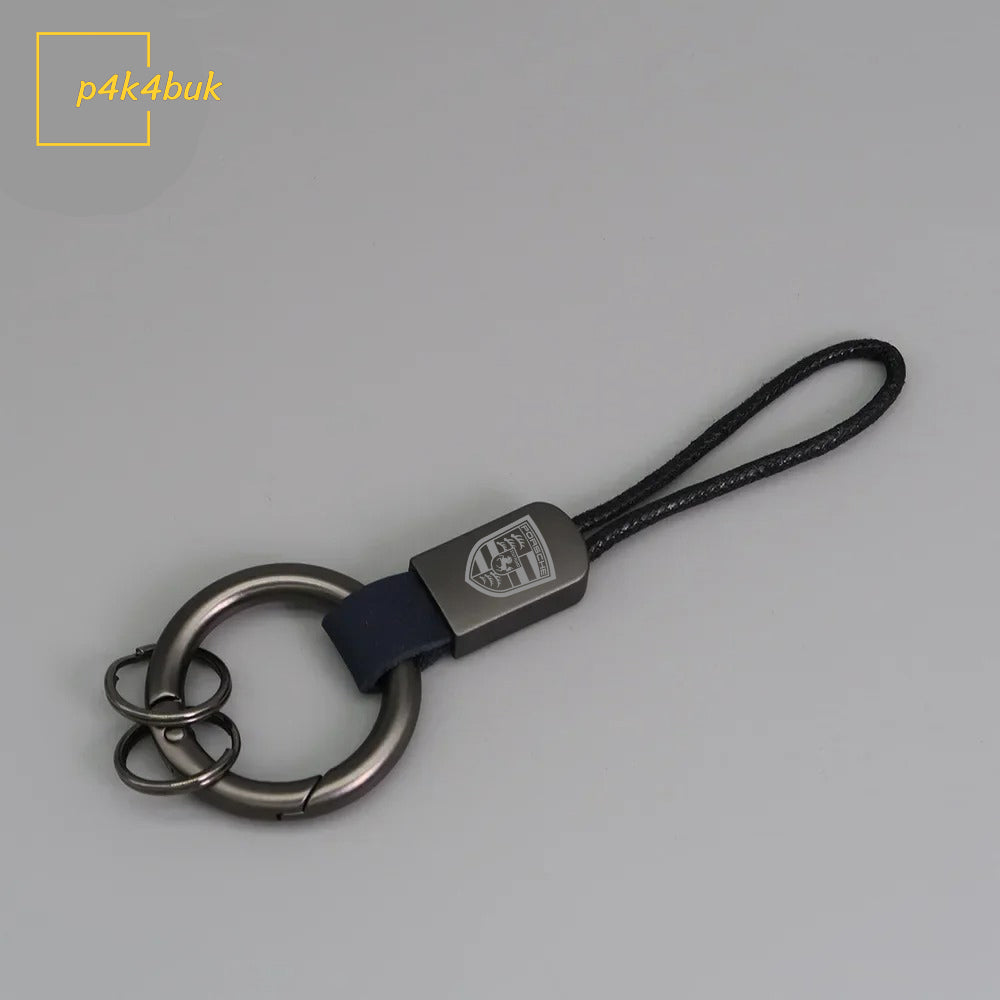 Porsche Leather Keychain