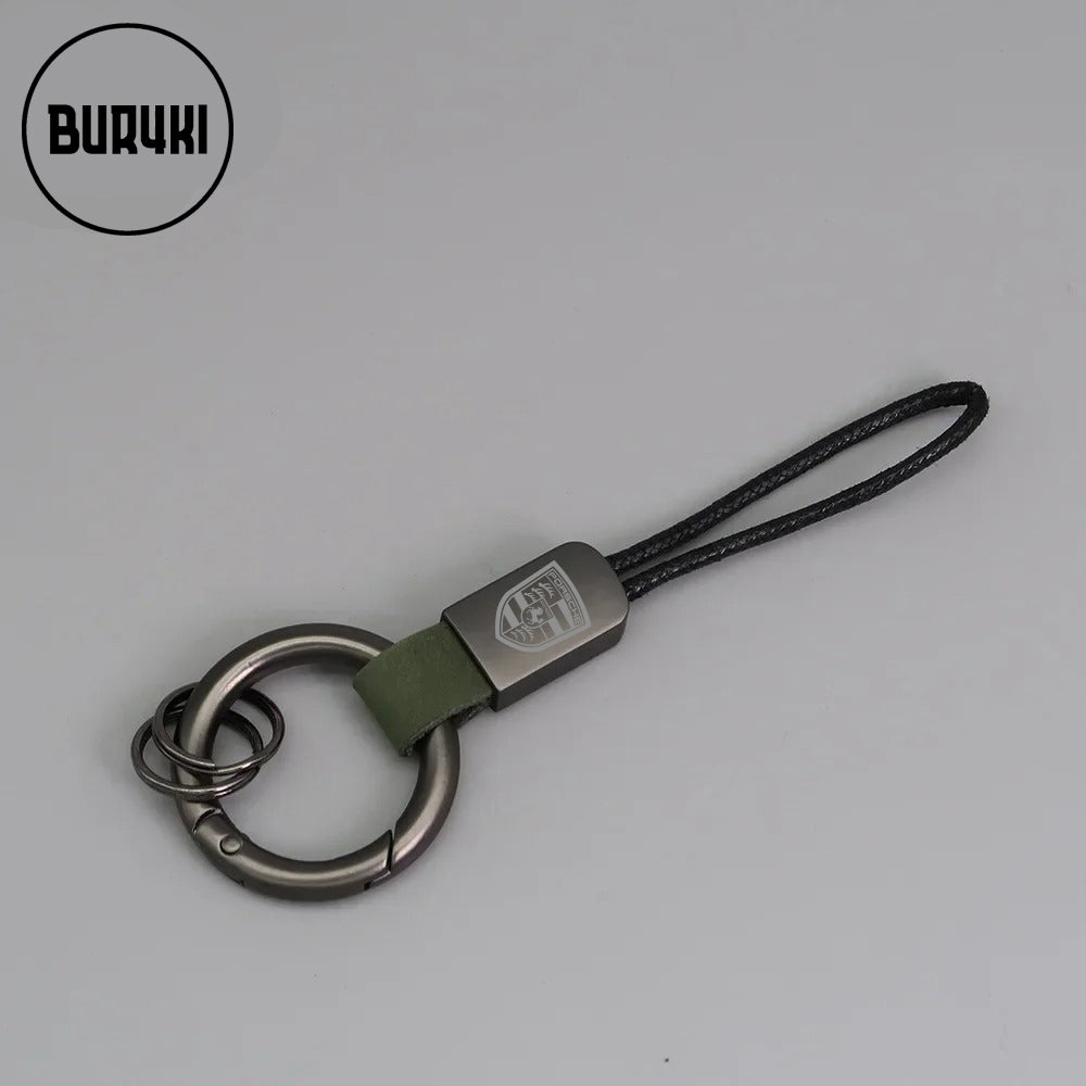 Porsche Leather Keychain