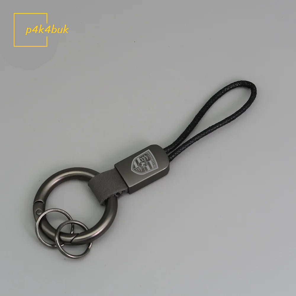 Porsche Leather Keychain