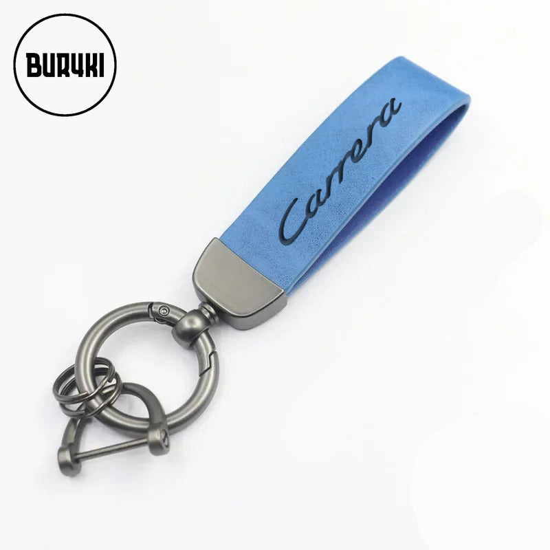 Porsche Carrera Leather Keychain