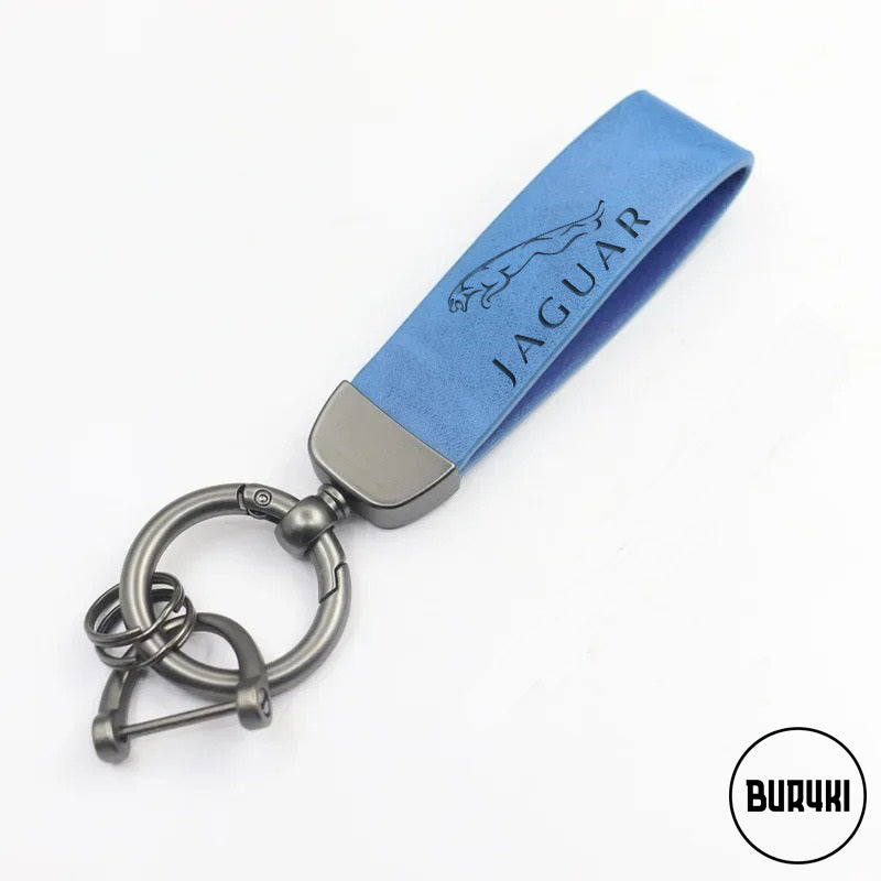 Jaguar Leather Keychain
