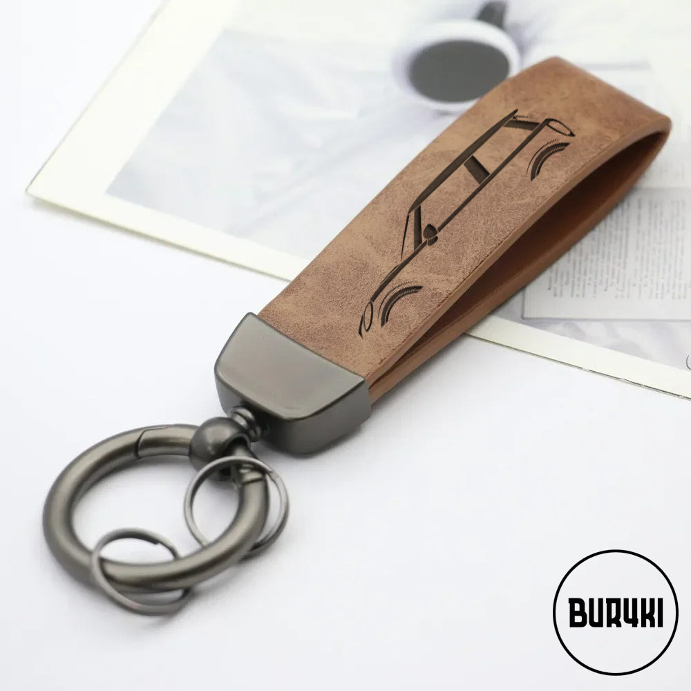 Mini Cooper Leather Keychain