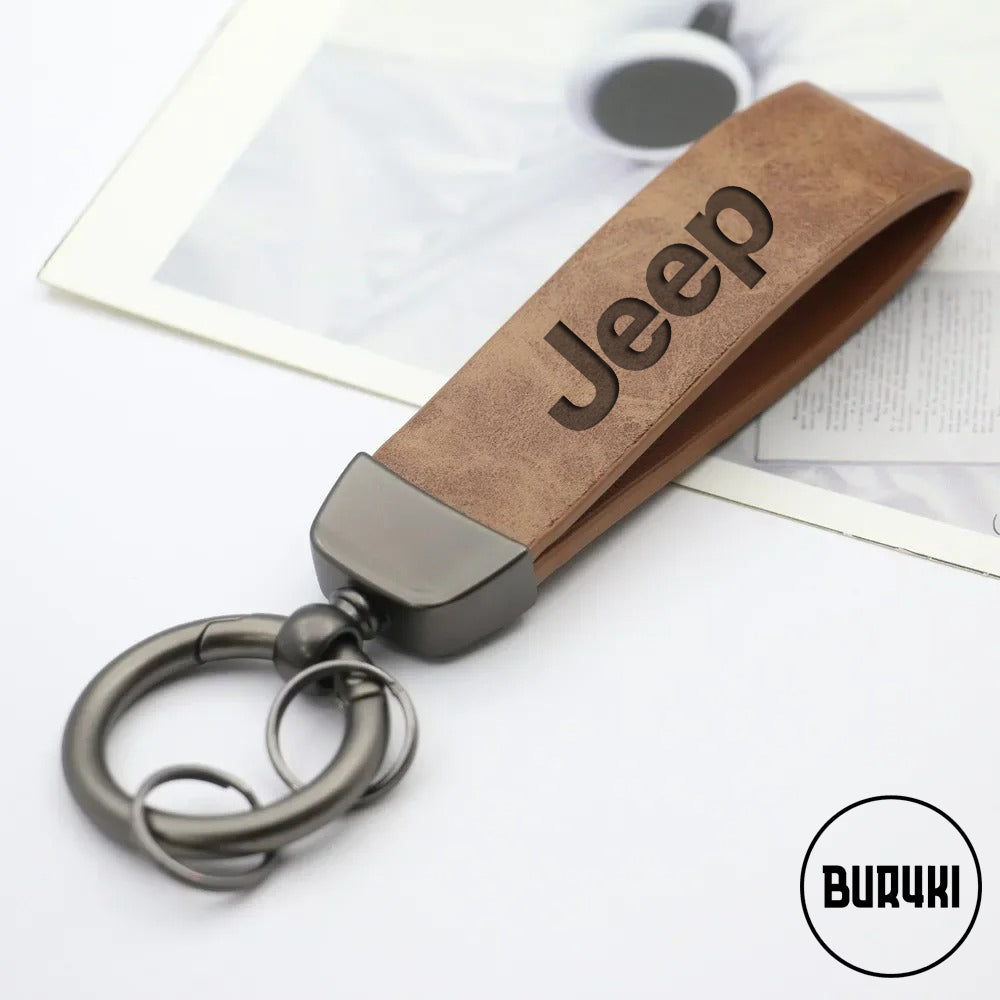 Jeep Leather Keychain