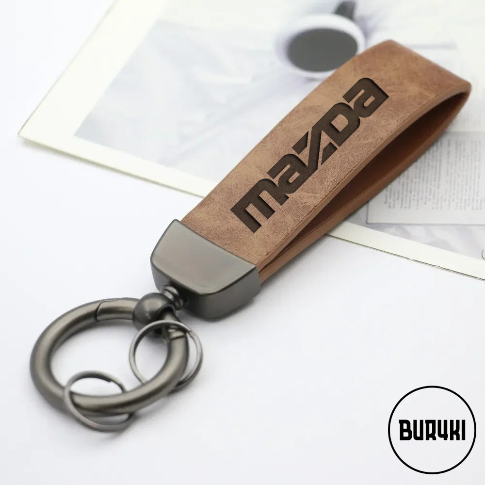 Mazda Leather Keychain