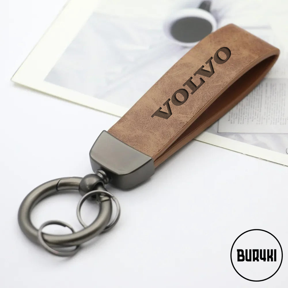Volvo Leather Keychain