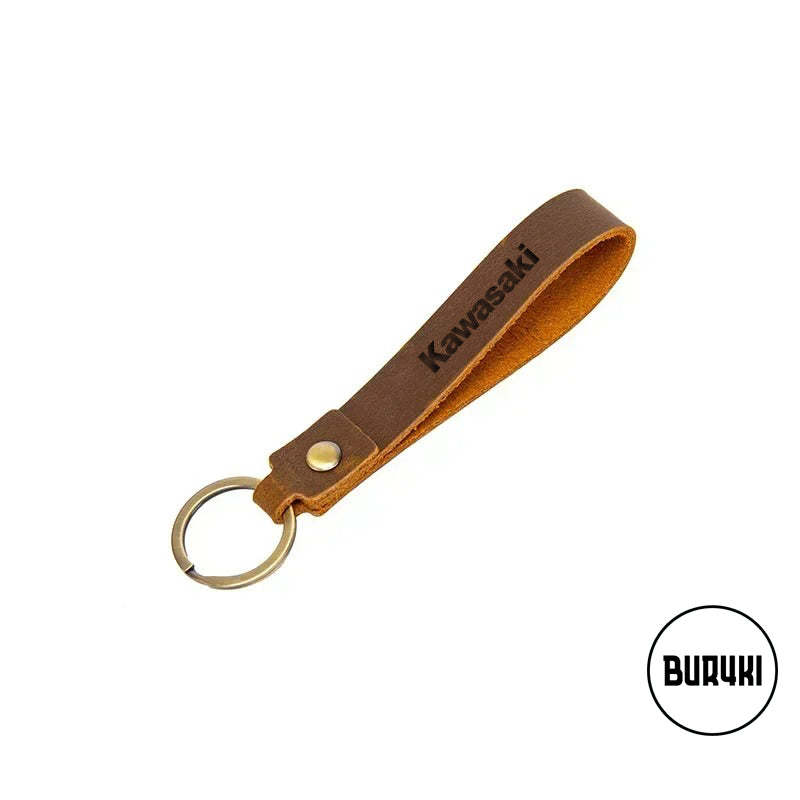 Kawasaki Leather Keychain