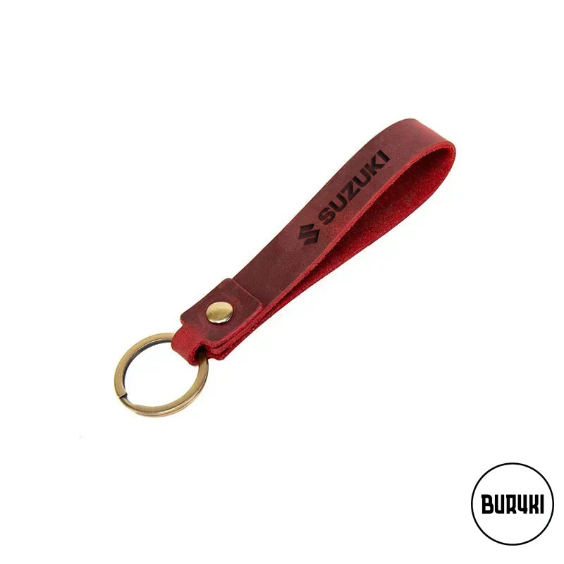 Suzuki Leather Keychain