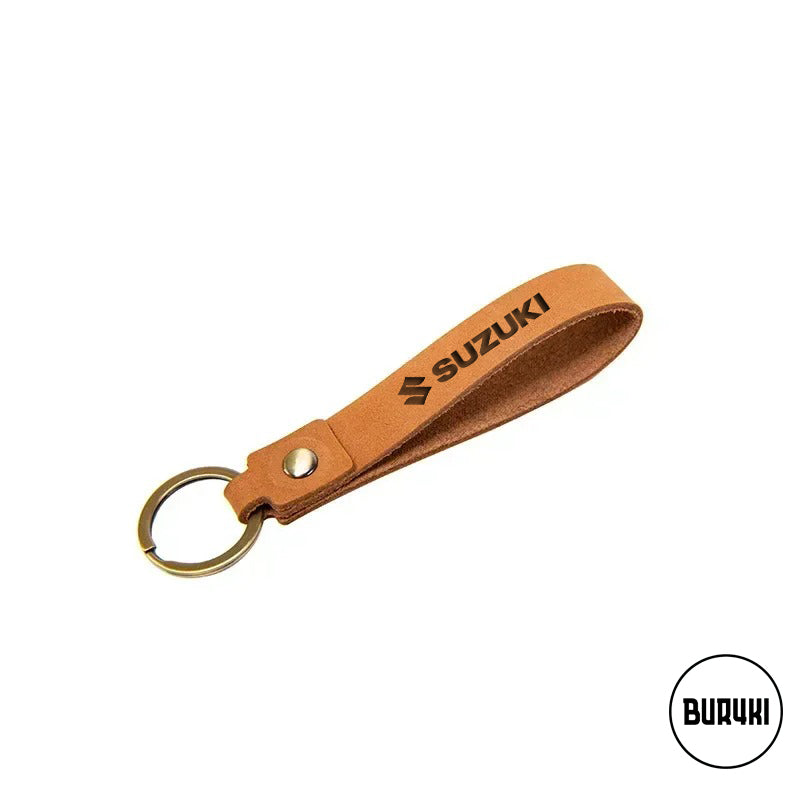 Suzuki Leather Keychain