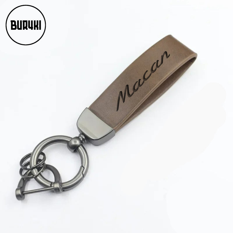Porsche Macan Leather Keychain