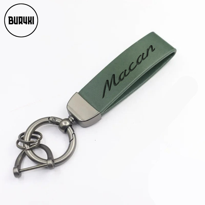 Porsche Macan Leather Keychain