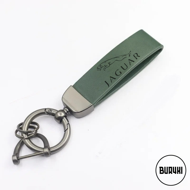 Jaguar Leather Keychain