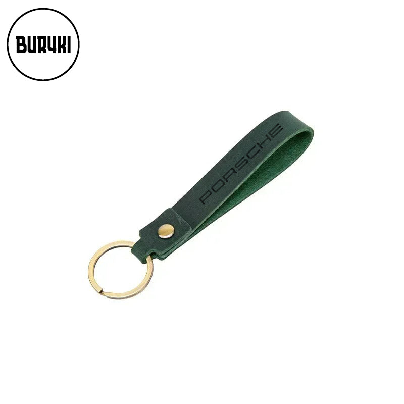Porsche Leather Keychain