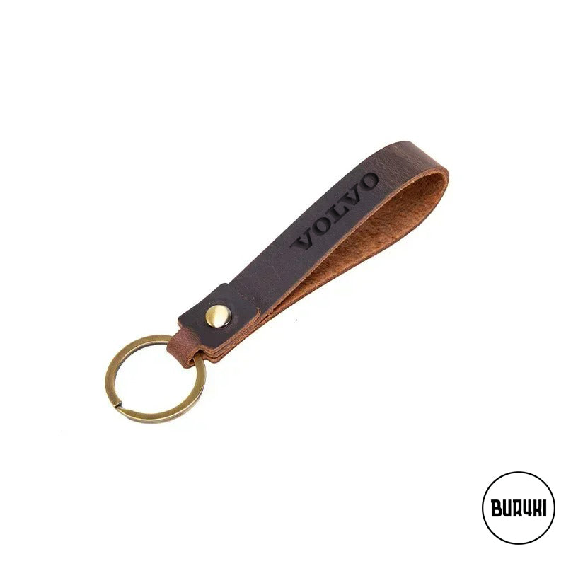Volvo Leather Keychain